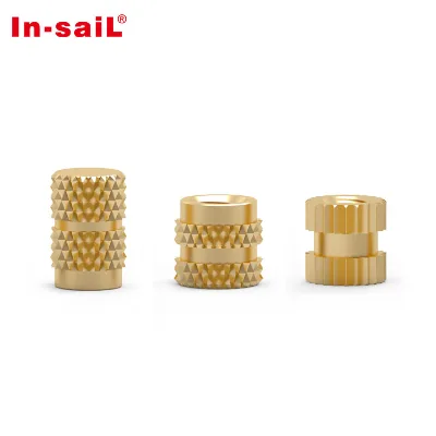 Injection Molded in M2 M3 M4 M5 M6 Brass Insert Nut Mold-in Injection Copper Threaded Inserts Knurled Nut