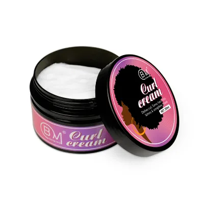 Custom Permanent Hair Curling Cream for Black Women Natural Curl Enhancing with Strong Hold Smoothing Feature