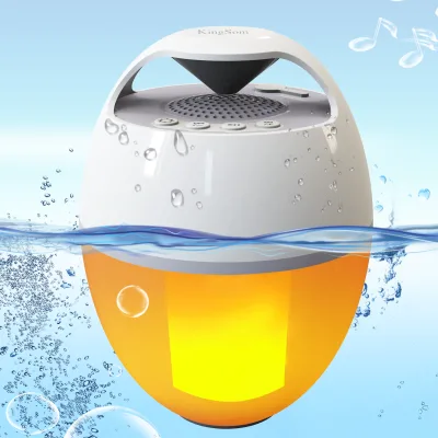2024 Newest Factory Direct Sale Portable Wireless Underwater Speakers with Flame Floating Light Show Pool IP68 Speaker