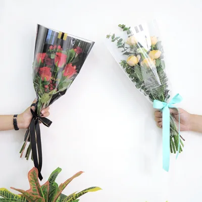 Flower-Shaped Sleeve Bopp Multi-Branch Bag New Arrival Flower Love Code Floral Bouquet Bag Flower Sleeve