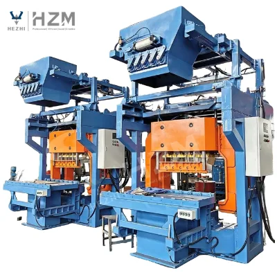 High Efficiency Automatic Hydraulic Multi-head Micro Vibration Molding Machine For Clay Sand Large Castings Moulding