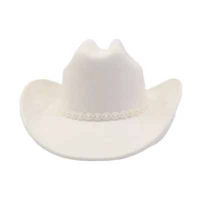 High-end Suede Cowboy Hat 60cm Head Circumference Men and Women Iridescent Rhinestone Decorated Outdoor Travel Fedora Hats