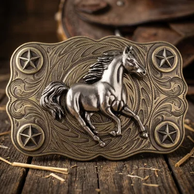 17 Years Factory Wholesale Zinc Alloy Custom Animal Horse Western Belt Buckle