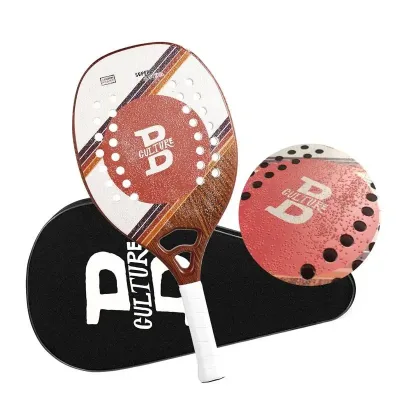 Beach Tennis Racket 3k Carbon Tennis Racquet Eva Soft Face Raqueta De Tenis Rough Surface Beach Tennis Racqets
