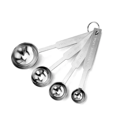 High Quality Hot Sale Measuring Spoon Set Magnetic Stainless Steel Unique Design Handmade Handle Platted