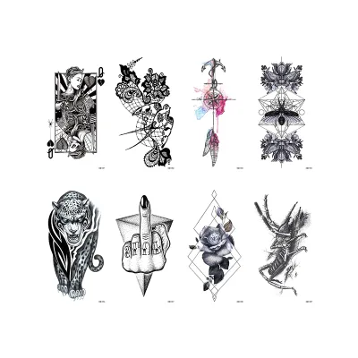 Temporary Tattoo Sticker for Women Men Fashion Body Art Adults Waterproof Hand Fake Tattoo
