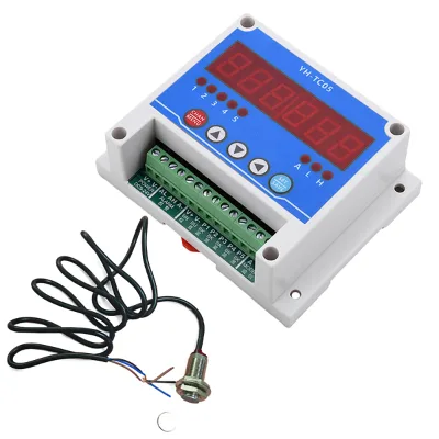 YH-TC05 DC12-24V Tachometer Counter Electronic Digital Display Gauge Sensor Non-Contact Motor Speed Meter Modbus