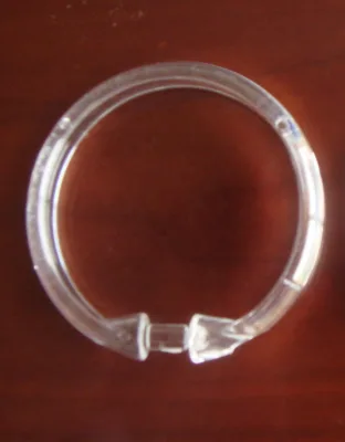Classic Round Transparent PS Plastic Shower Curtain Hooks for Bathroom Use