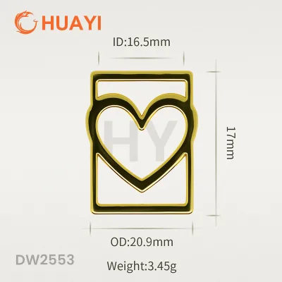 Bra Accessories Supplier China Cutout Heart Square Bikini Metal Connector Electroplated Fastening Bra Clasp Decoration Buckle