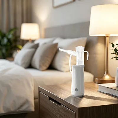 Tubeless Portable Compressor Nebulizer Kit Holder Adjustable Nebulization Rate Light Indicator for Travel
