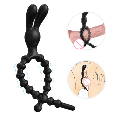 S-hande Wholesale Silicone Rabbit Ear Cock Ring  Male Delay Ejaculation Cock Ring Adjustable Ring Cock for Couple