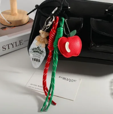 New Creative Apple Bag Pendant Cute Bear Pendant Fruit Decorative Bag Pendant