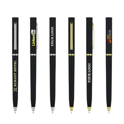 Professional Design Ballpoint Pens for Students Durable Orange & Yellow Plastic Black Ink Latest Desirable Product