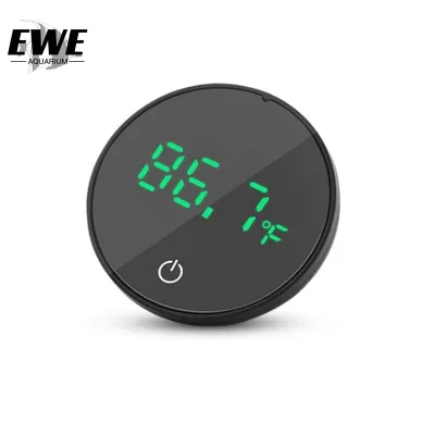 Aquarium Thermometer Rechargeable Digital LED Display Fish Tank Round Thermometer HD Measurement Accurate Temperature