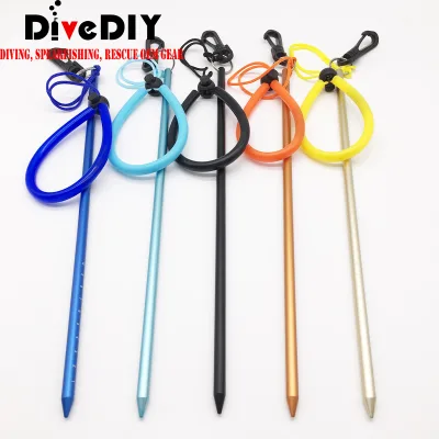 Aluminum Diving Pointer Stick with Lanyard and Clip 31.5cm Scuba Dive Pointer Underwater Tank Banger