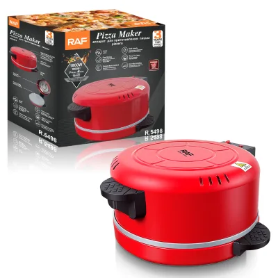 RAF R.5498 Pizza Maker 1800W 30cm Electric Pizza Oven Temperature Control Timer Non Stick Pizzero Home Baking Machine