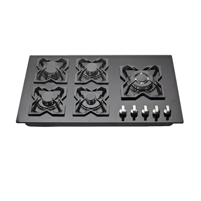 China Wholesale Built in Kitchen Stove 35 Inch Stainless Steel Panel Gas Hob Five Burners LPG Cooktop for Kitchen Use