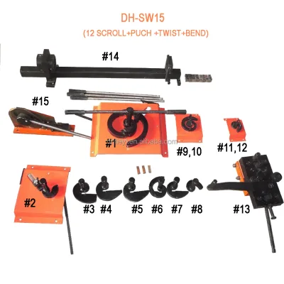 DH-SW15 ONE SET TOOLS INCLUDE ARC ANGLE BENDING SCROLLING PUNCH CUT MANUAL TOOL
