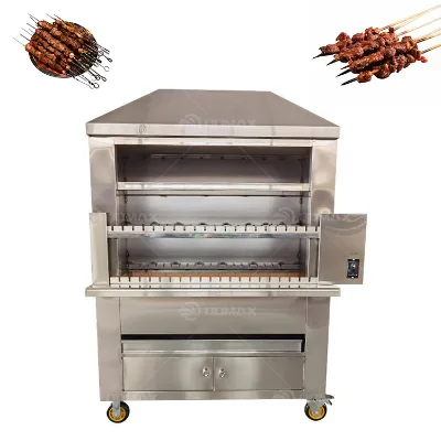 High Quality Charcoal Gas Heating Brazilian Barbecue Grill Machine Industrial Rotisserie Oven