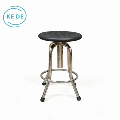 Wholesale PU Round Chair Stool Portable Stainless Steel Chair Stool Industrial/Workshop/Laboratory/Salon/Hospital Chair Stool