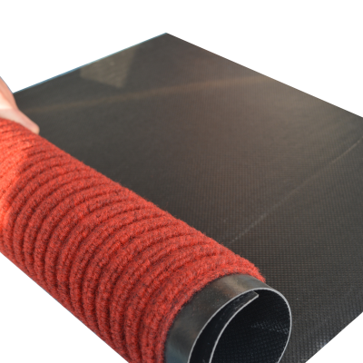 Red Polyester Stripe Wedding Rug Carpets Mat