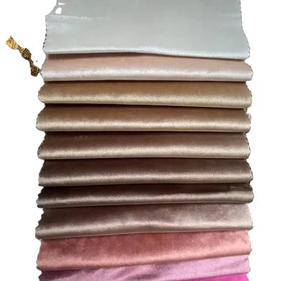 Sofa Fabric Manufacturer Luxury Modern Hotel Soft Plain Solid Polyester Velvet Sofa Interior Decoration Fabric
