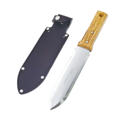 Industrial Grade Multi-Use Gardening Tool Easy Weeder Removal with Stainless Steel Head and Wooden Handle for Digging
