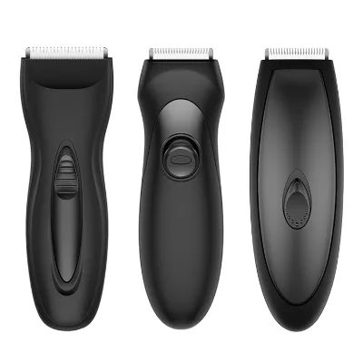 Electric Cordless Rechargeable Waterproof Groin Hair Trimmer for Men Ceramic Blades LCD Display 5000 RPM Motor Body Hair Shaver