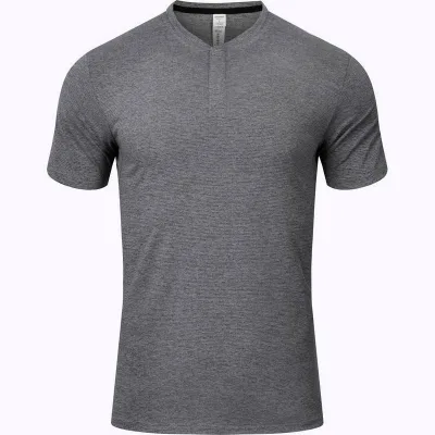 Customized Men's Gym Compression T-Shirt 100% Polyester Solid Pattern Sporty Style Sports Quick-drying Short Sleeves Sportswear
