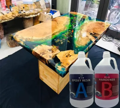 DLD Wholesale Eco-Friendly Non-Toxic Epoxy Resin and Hardener for Art Tables Woodworking & Construction-Easy to Use