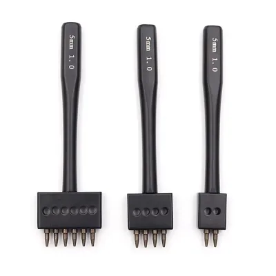 Hot Sale 2/4/6 Prong Row Punch Round Hole Leather Punching Tool Stitching Punch Hole Leather Punch Tool