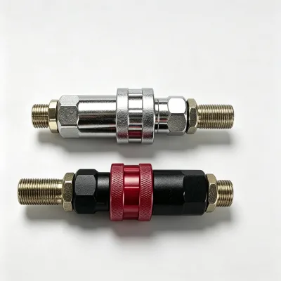 Self-Locking Pneumatic Quick Coupler, Straight External Thread Air Line Quick Connect Fitting for Bus & Heavy Truck Air System