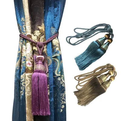 European Luxury Curtain Tiebacks, Tracks Curtain Tassel Tiebacks Decorative for Drapes Home Office