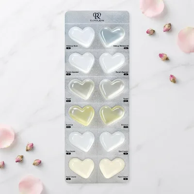 Portable Home Use Skincare Set Sodium Hyaluronate Vitamin C Heart-Shaped Anti-Aging Whitening Anti-Wrinkle Firming Capsule Skin