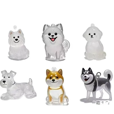 Pet Hair Storage Pendent Dog Fur Keepsake Collector Dog Hair Collection Key Chain for Pet Owner