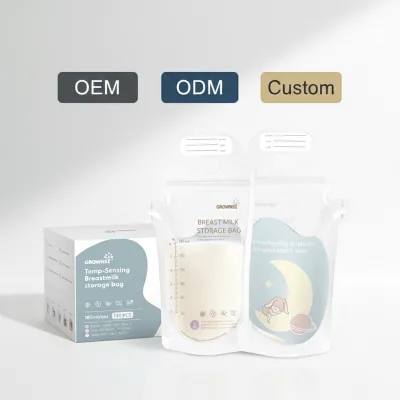 Breastmilk Storage Bags, Temp-Sensing Zero-Pollution Milk Storing Bag for Breastfeeding