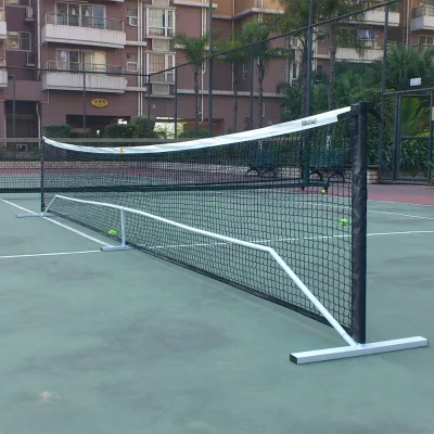 Portable 20FT Stainless Steel Poles Beach Badminton Volleyball Tennis Net Set Retractable Pickleball Net