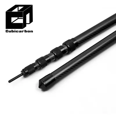 FRP Fiberglass Telescopic Tent Rod with Adjustable Locks Lightweight Fiberglass Tent Poles OEM 3K Surface