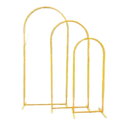 Metal Arch Backdrop Stand Set of 3 with Case Connection Eco-Friendly & Durable 6-7ft Height for Wedding