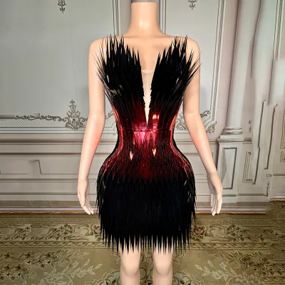 Custom Dresses Manufacturing Sequin Luxury Cocktail Dress With Strapless Bodycon Dress Sleeveless for Party Club