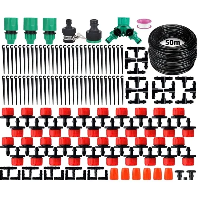 Automatic Watering Drip Irrigation Nozzle Kit Flower Waterer Courtyard Garden Cooling Dust-Removal Irrigation System Plastic PVC