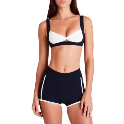 2026 Factory OEM ODM Breathable Reversible Seamless Floral Front Crisscross Strap High Support Stretchy Fabric Sports Yoga Bra