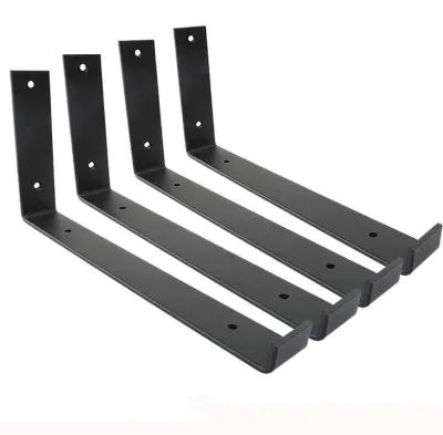 4 Pack Heavy Duty Shelf Bracket Wall Mounted Metal Shelf Brackets for DIY Floating Shelves