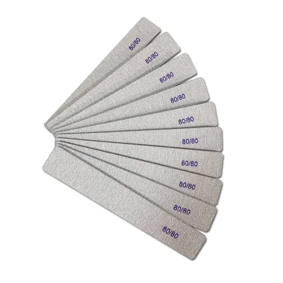 Wholesale Manicure Pedicure Art Tools Custom Logo Double-Sided Nail File Set 80 180 100 Grit Nail File