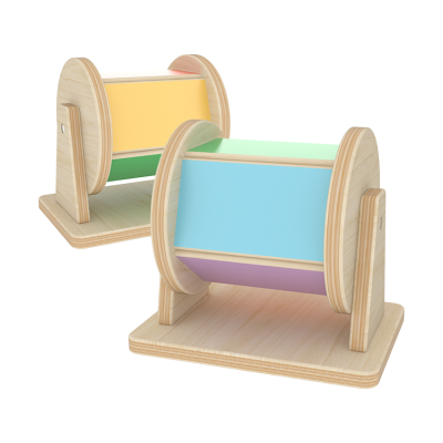 Montessori Materials Rainbow Drum Spinning Musical Baby Toys Educational Toy Wood Montessori With Bell