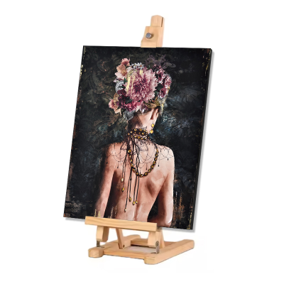 Home Goods Rose Flowers Semi-nude Sexy Women Picture Wall Art Canvas Painting for Living Room