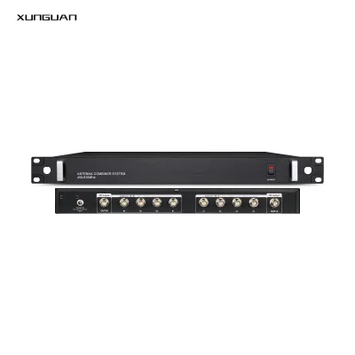 AD-82 Amplifier UHF Antenna Combiner 8-in 2-Out Integrate Antenna Distributor for Wireless Microphone Stage Performance Show