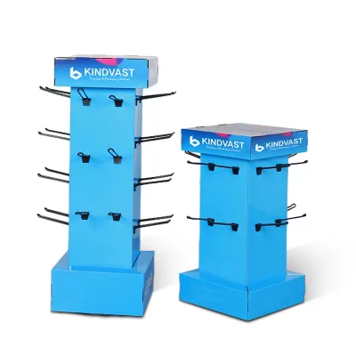 Hanging paper display rack Blue version
