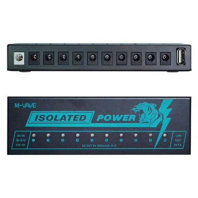 Guitar Effect Device 10 Independent DC  Power Supply Isolated Power Supply for 9V 5V Output Guitar Accessories
