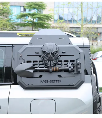 New Mecha Mesh Modified Rear Window Mask for Jetour Traveler T2 Steel Black Non-Destructive Installation